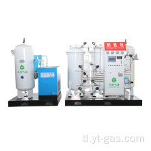 PSA nitrogen generator na may compressor.